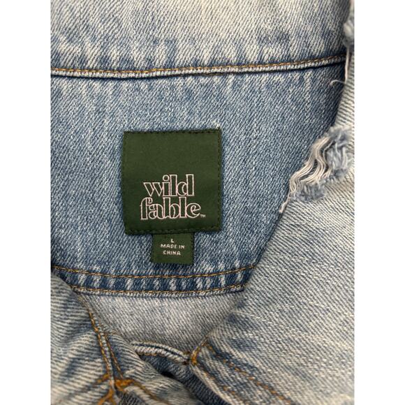 Wild Fable Distressed Denim Jacket - Picture 2 of 6